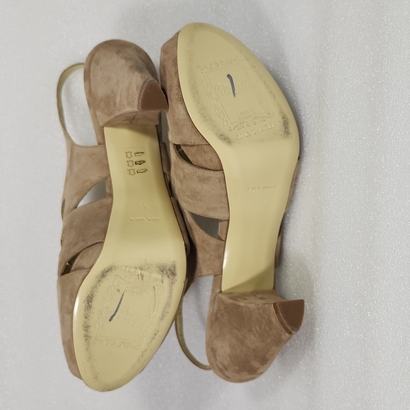 Bruno Magli Suede Sligback Peep-Toe Heels European Sz40 - Picture 11 of 16